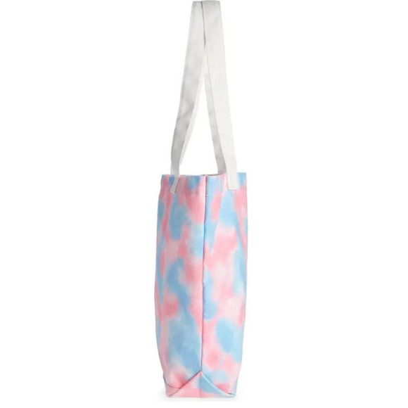 Tie Dye Tote Bag Pastel Pink Blue Tote Shoulder Straps Tote Bag Canvas LBGTQ - Picture 4 of 6